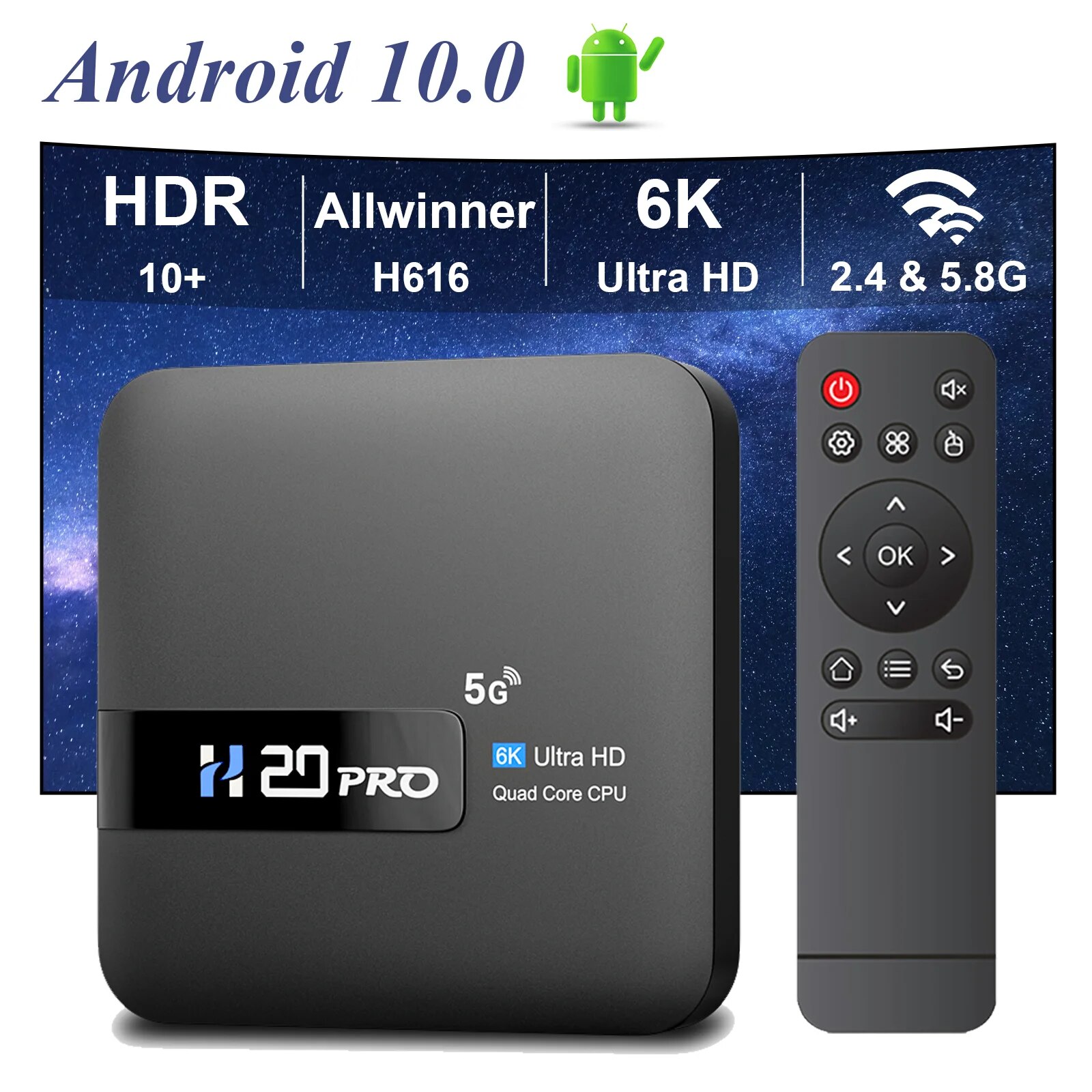 H20PRO Smart Android TV Box Android 10.0 Review